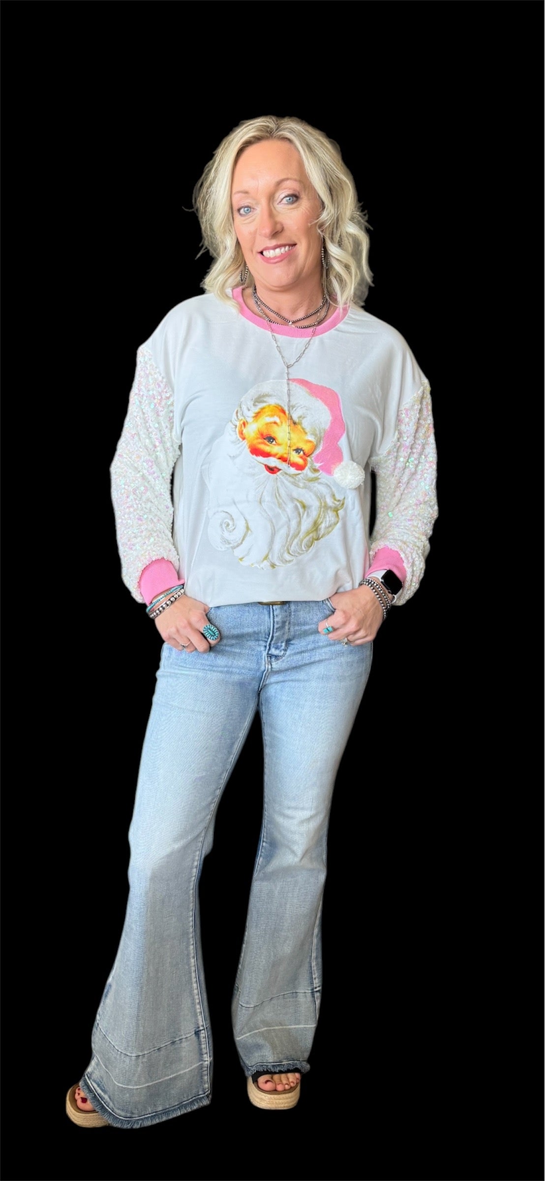 Sparkling Santa Top