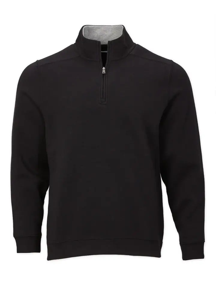 Men's Fleece Quarter Zip Jacket- Black