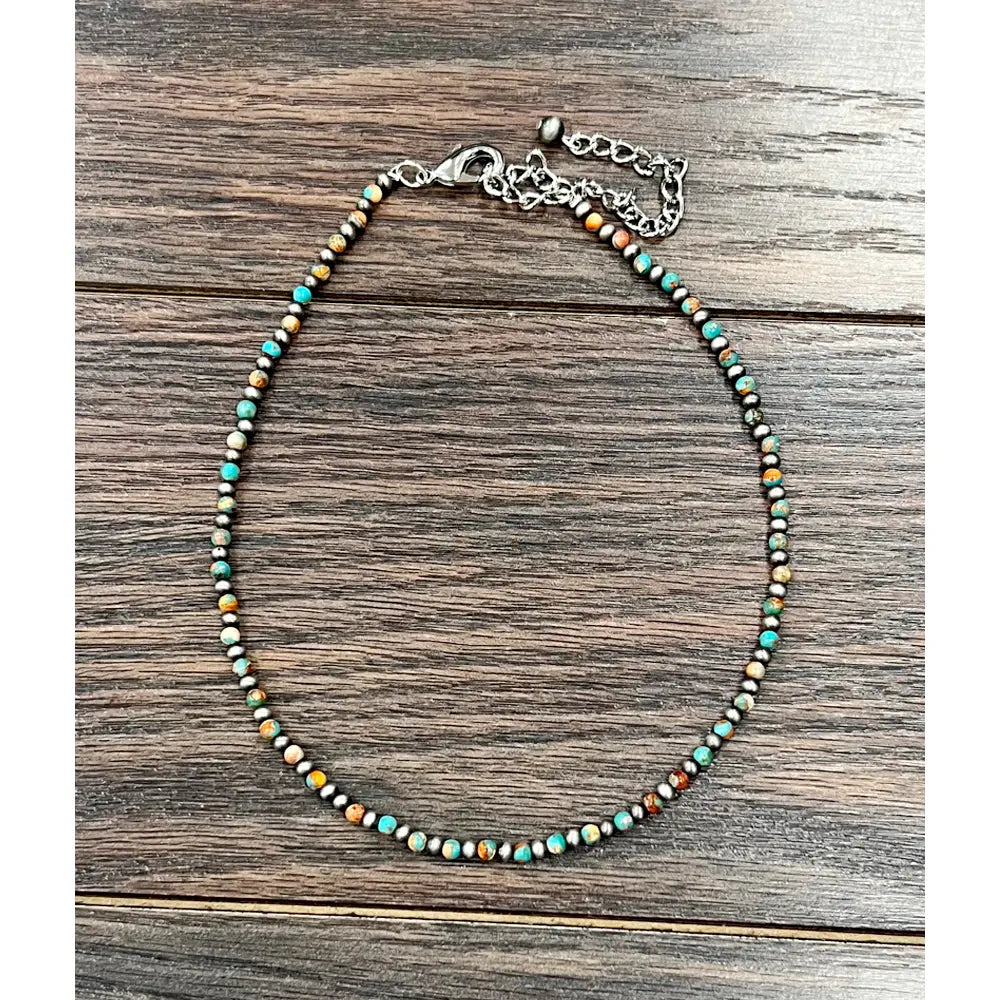 Handmade Round Gemstone Necklace