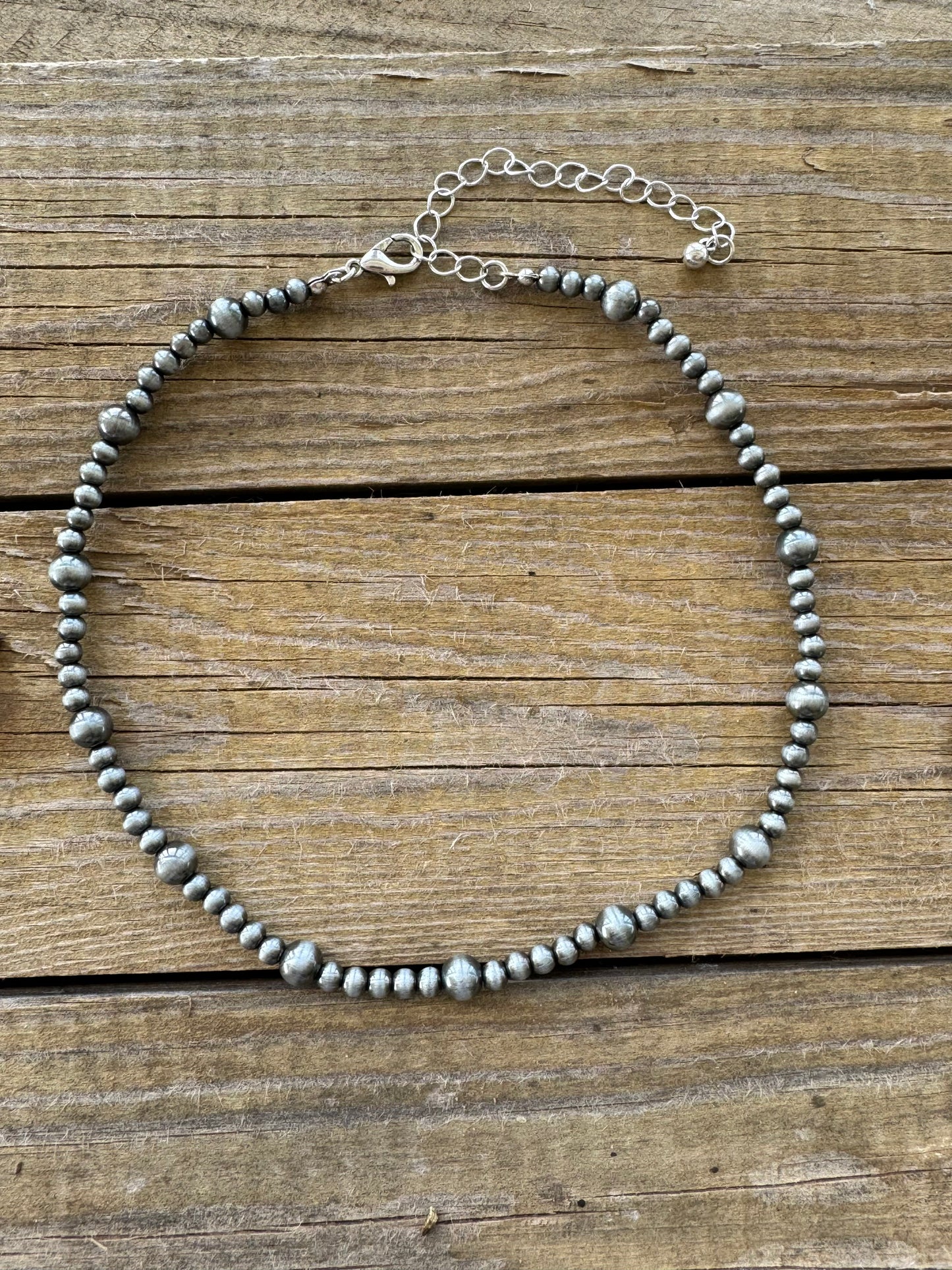 Navajo Style Pearl Choker Necklace