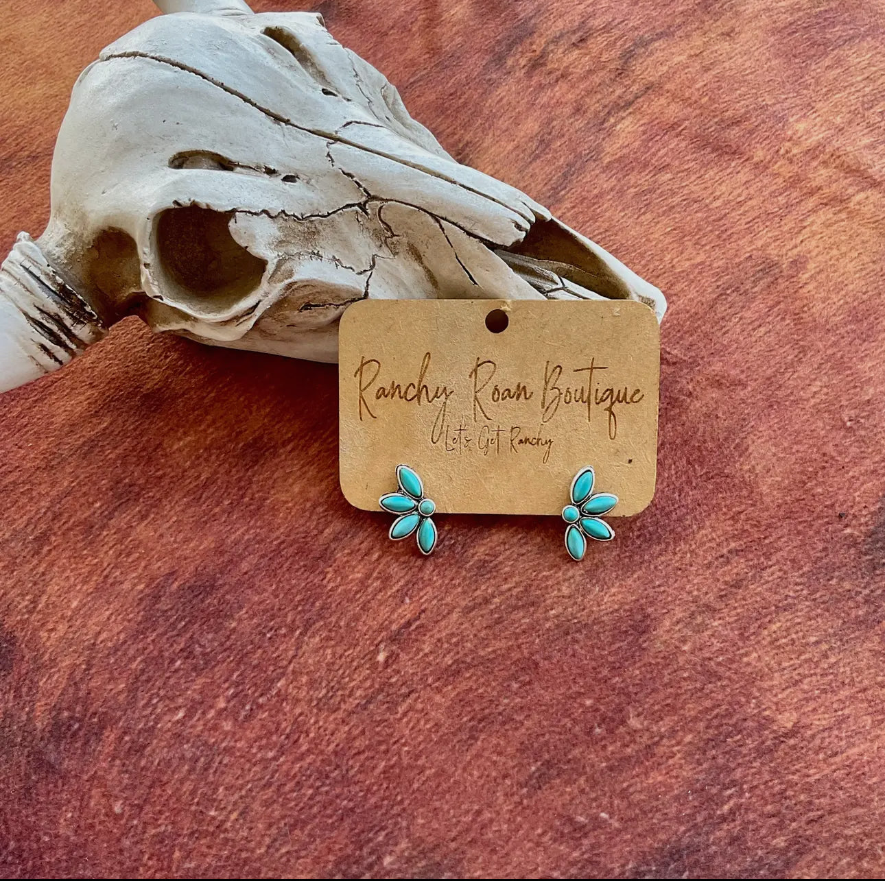 Western Turquoise Stud Earrings