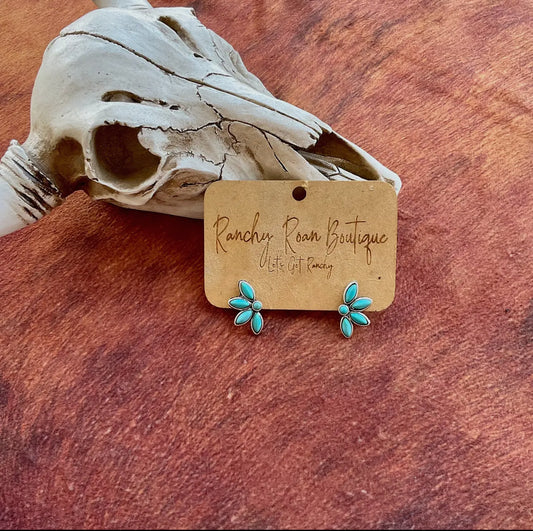 Western Turquoise Stud Earrings