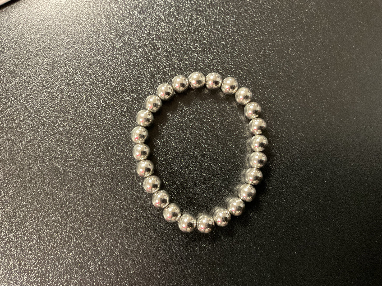 Silver Beaded Bracelet 3mm