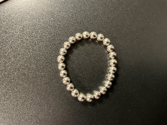 Silver Beaded Bracelet 3mm
