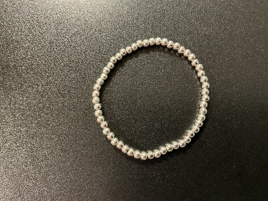 Silver Beaded Bracelet 1/2 mm