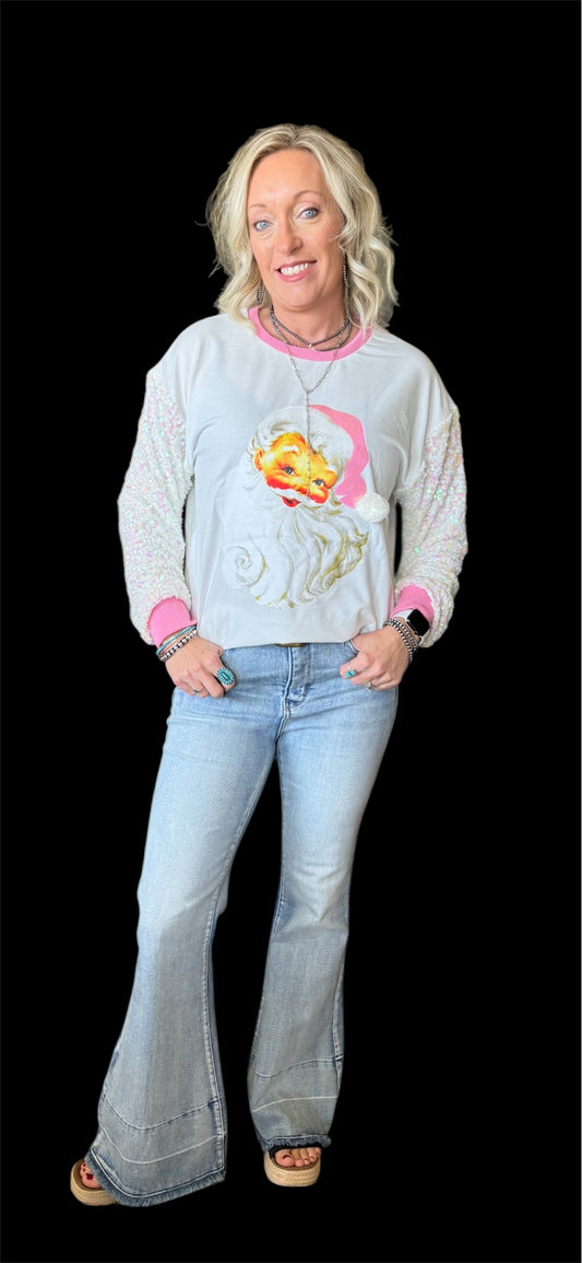Sparkling Santa Top