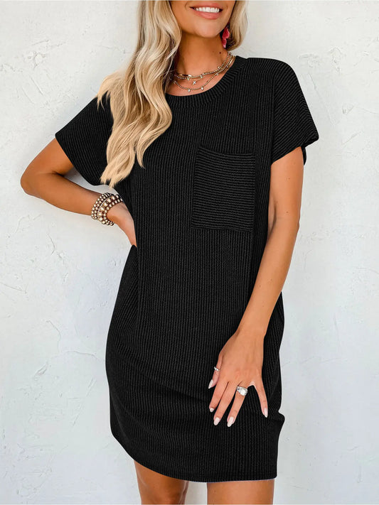 Pocket Short Sleeve Dress