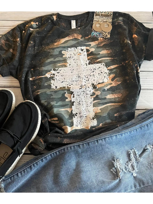 Bleach Grunge Cross Tee