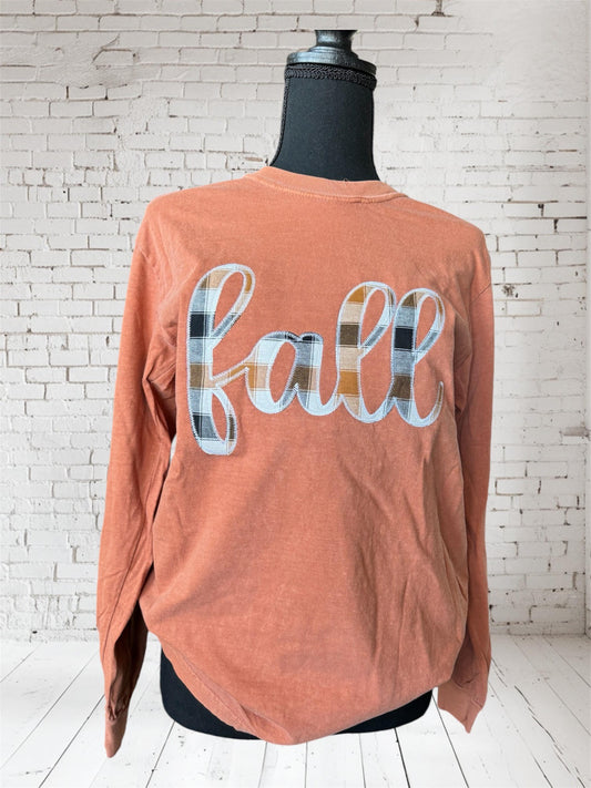 Fall Embroidered Long Sleeve Shirt