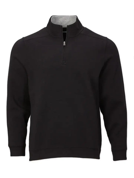 Men's Fleece Quarter Zip Jacket- Black