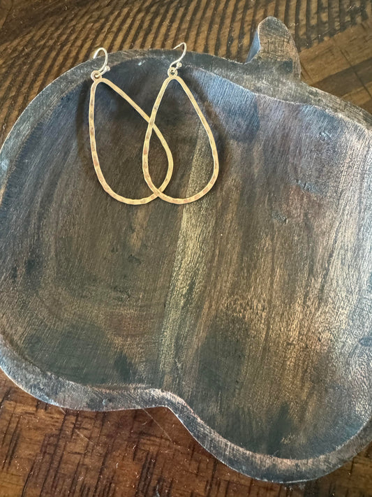 Tear Drop Gold Earrings