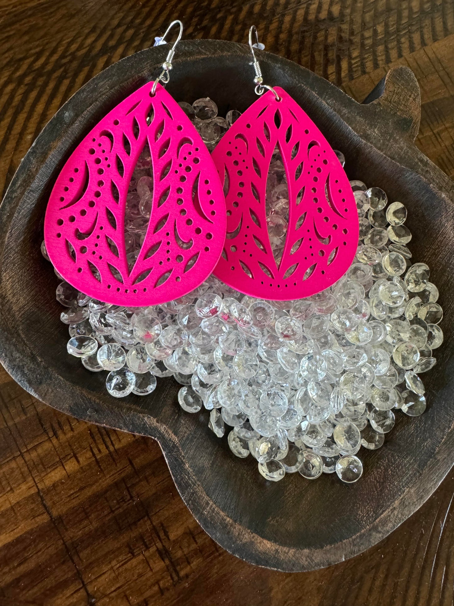 Hot to Trot Pink Earrings