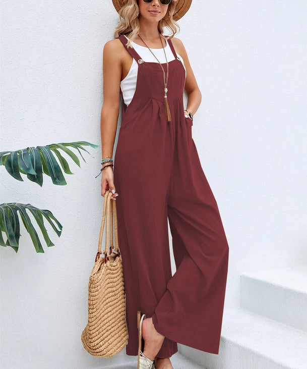 Daily Maroon Overall Jumpsuit