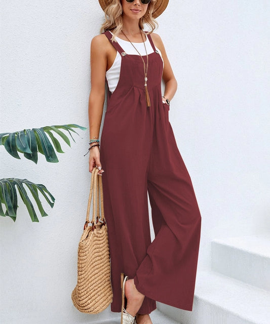 Daily Maroon Overall Jumpsuit