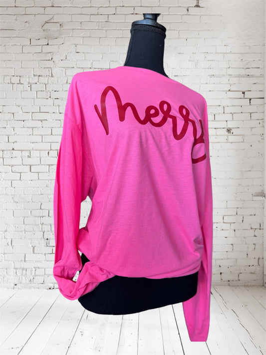 Merry Pink Long Sleeve Shirt