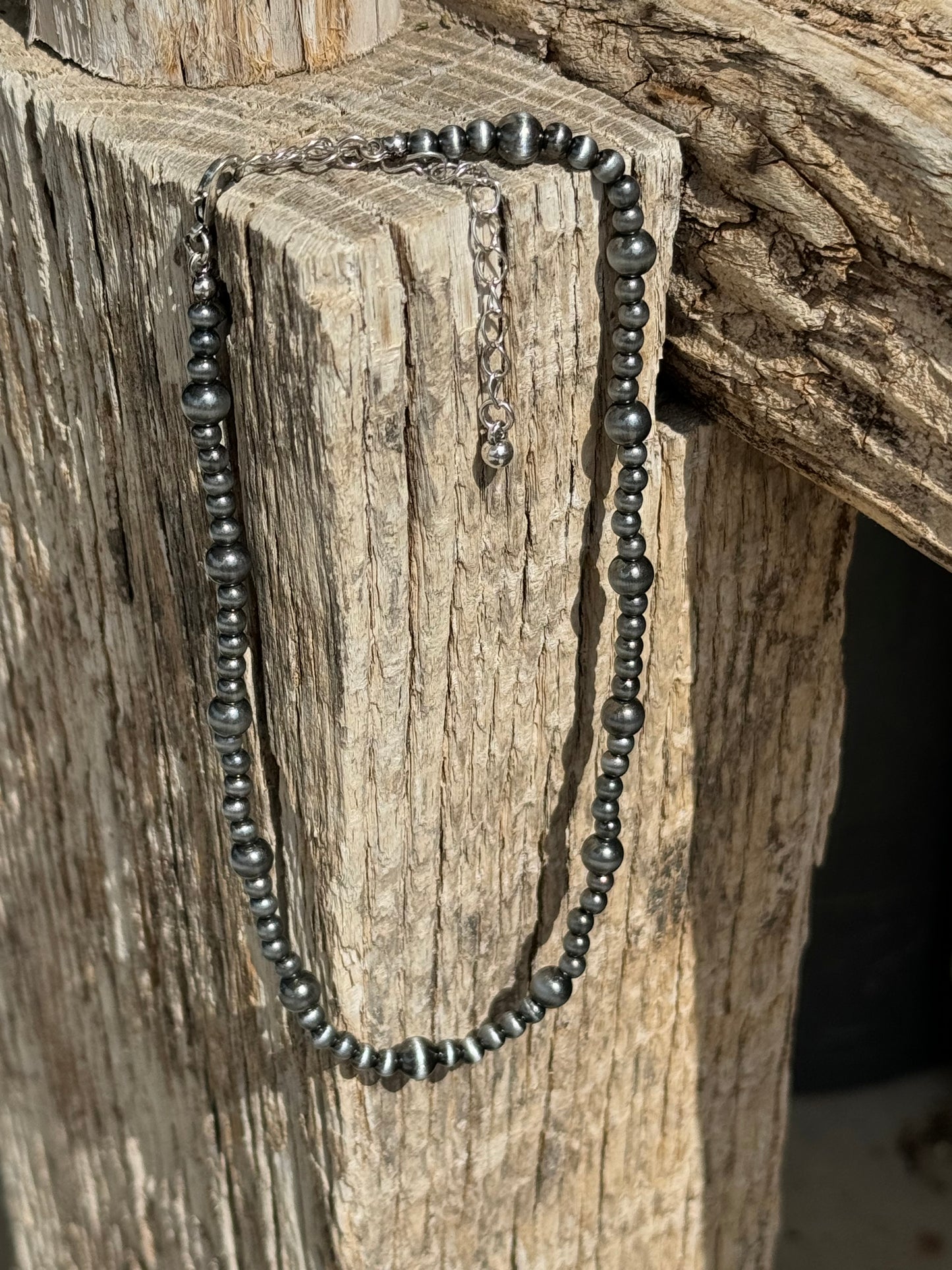 Navajo Style Pearl Choker Necklace
