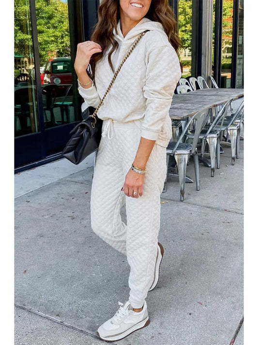 Quilted Hoodie and Pants Set