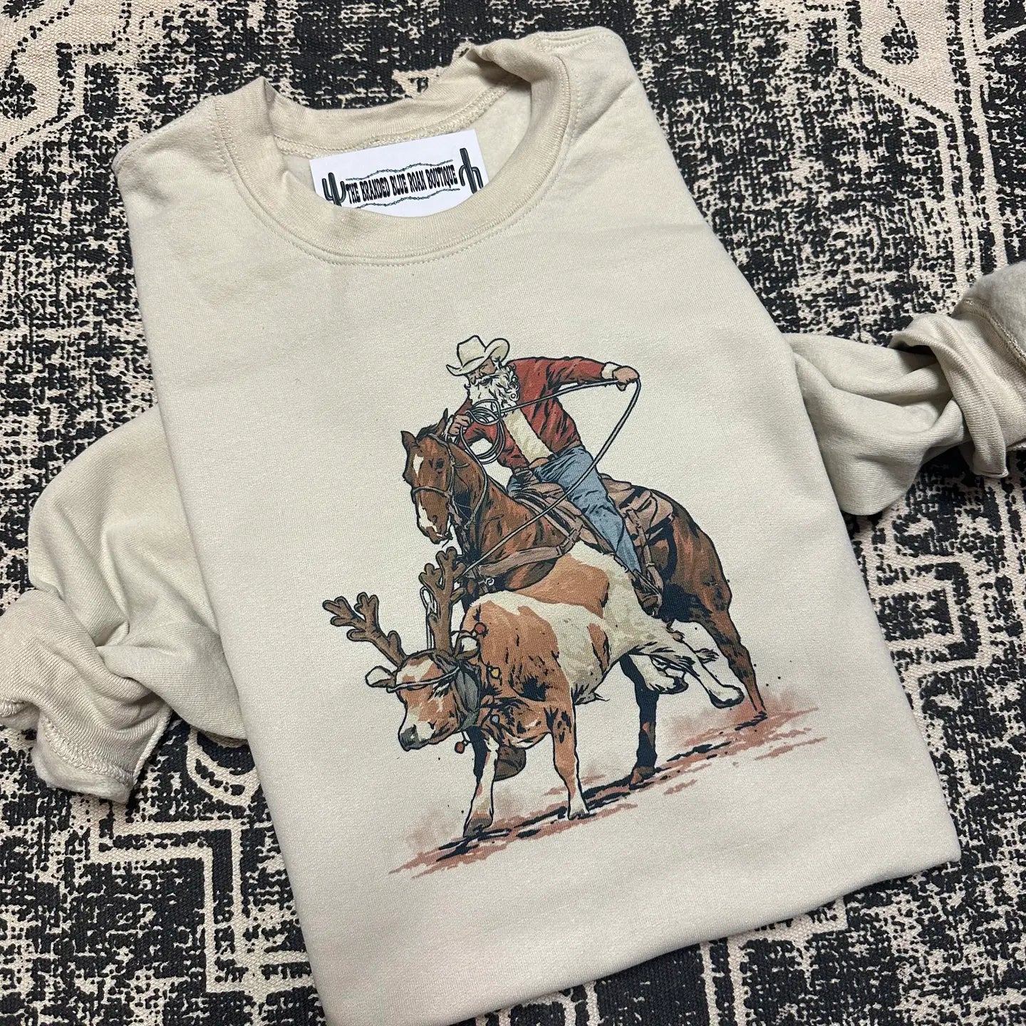 Roping Santa Graphic Tee