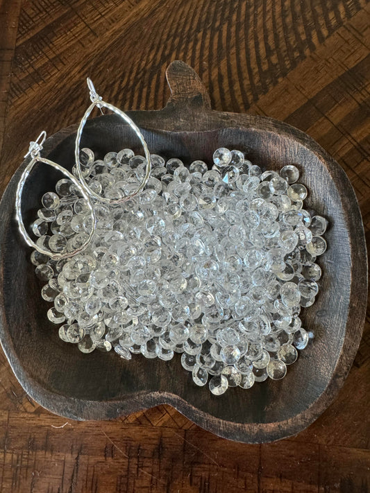 Tear Drop Silver Earrings