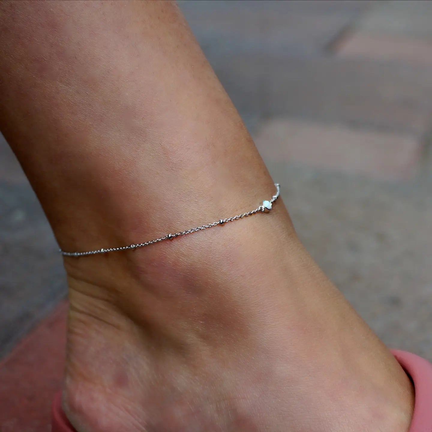 Single Stone Delicate Anklet