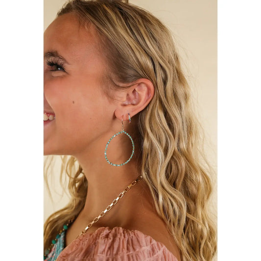 Sprinkled With Love Beaded Hoops