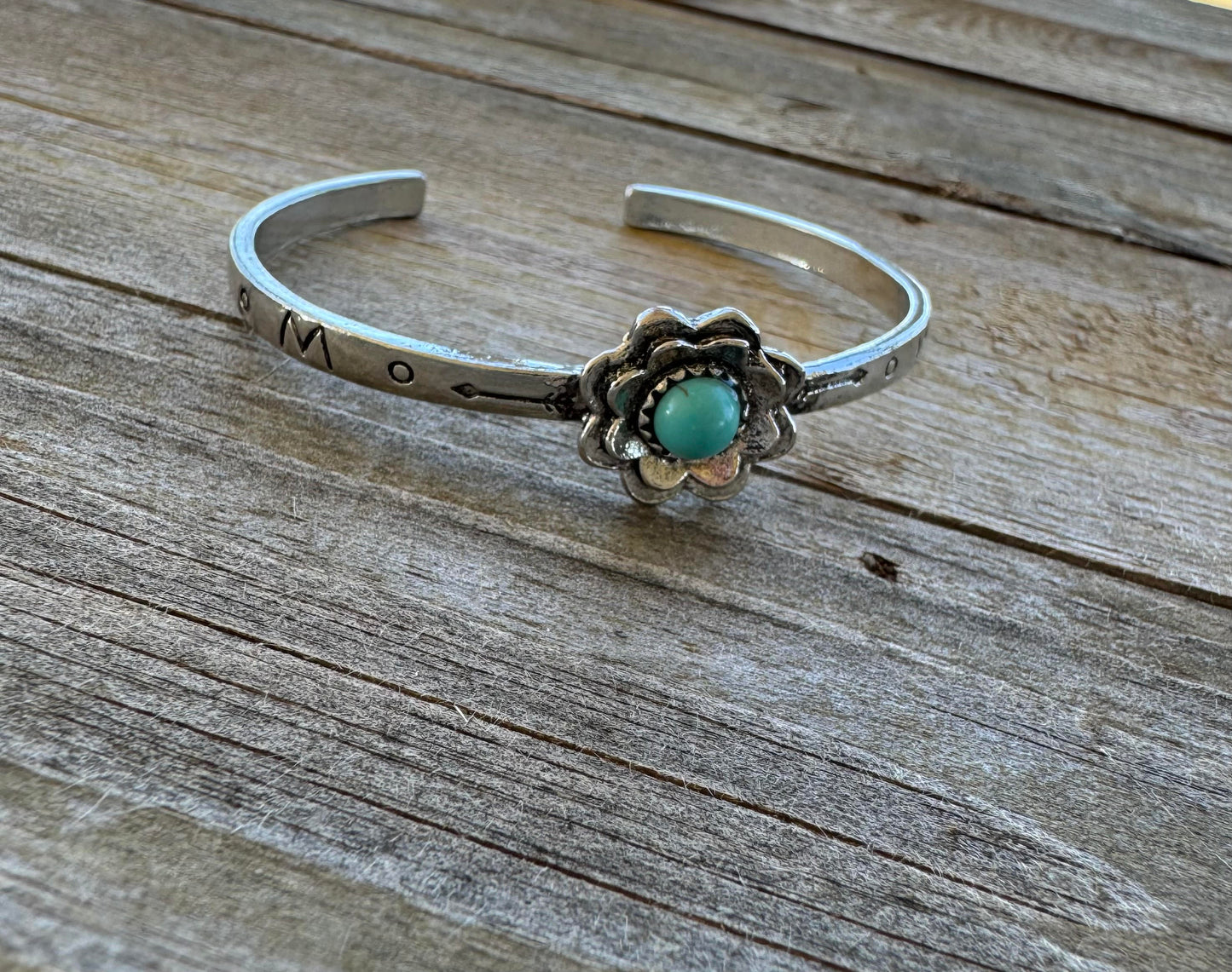 Turquoise Bohemian Style Bracelet Cuff