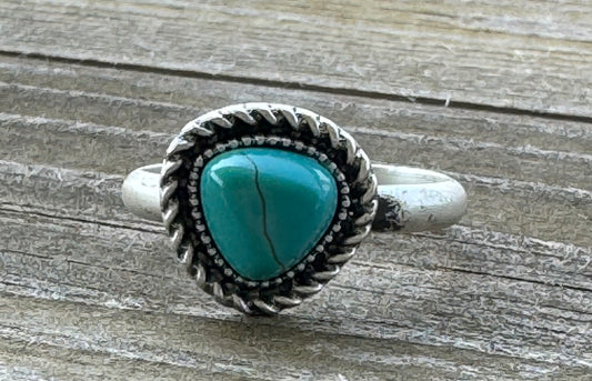 Triangle Turquoise Western Ring