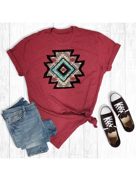 Western Tribal Aztec tee